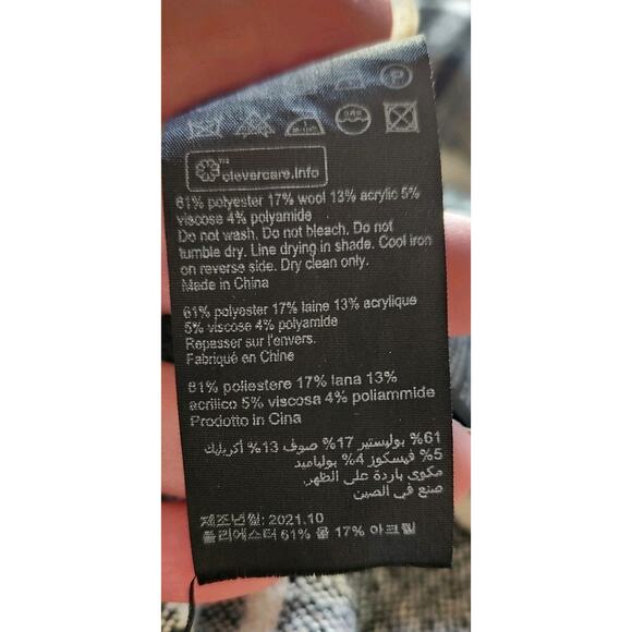 All Saints Men's Zenith Plaid Flannel Overshirt Shirt Shacket White Size XL EUC! - Picture 12 of 12